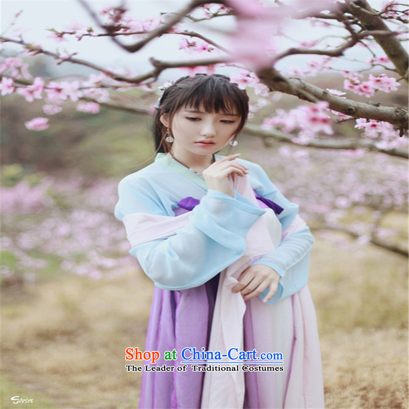 Han-women's non-arrival of clothing to the badges of ancient chest you can multi-select attributes by using the new fairies clothing skirt Tang dynasty S violet