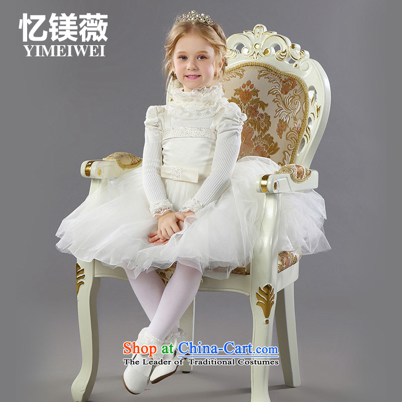 Recalling that the disarmament of children's wear autumn and winter Vicki girls princess skirt wedding dresses Flower Girls white children dress skirt Snow White bon bon skirt will girls skirt and white pushpins pearl white dresses manuallyheight recomme