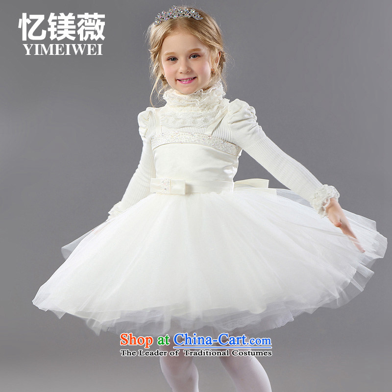 Recalling that the disarmament of children's wear autumn and winter Vicki girls princess skirt wedding dresses Flower Girls white children dress skirt Snow White bon bon skirt will girls skirt and white pushpins pearl white dresses manually height recomme