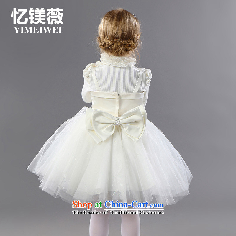 Recalling that the disarmament of children's wear autumn and winter Vicki girls princess skirt wedding dresses Flower Girls white children dress skirt Snow White bon bon skirt will girls skirt and white pushpins pearl white dresses manually height recomme
