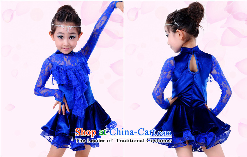 A dream of a Latin Dance arts children serving children fall Latin clothing lace Latin dance services clothing game Latin dance skirt girls blue hangtags 150 is suitable for Picture, prices, 140-150cm brand platters! The elections are supplied in the national character of distribution, so action, buy now enjoy more preferential! As soon as possible.