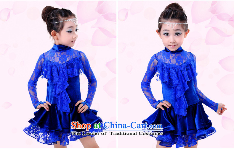 A dream of a Latin Dance arts children serving children fall Latin clothing lace Latin dance services clothing game Latin dance skirt girls blue hangtags 150 is suitable for Picture, prices, 140-150cm brand platters! The elections are supplied in the national character of distribution, so action, buy now enjoy more preferential! As soon as possible.