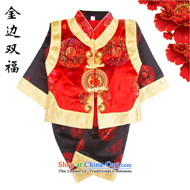The age of the Spring and Autumn Moon service kit girls dress baby boy Chinese children happy baby Tang dynasty 7382 red 80, a point and shopping on the Internet has been pressed.