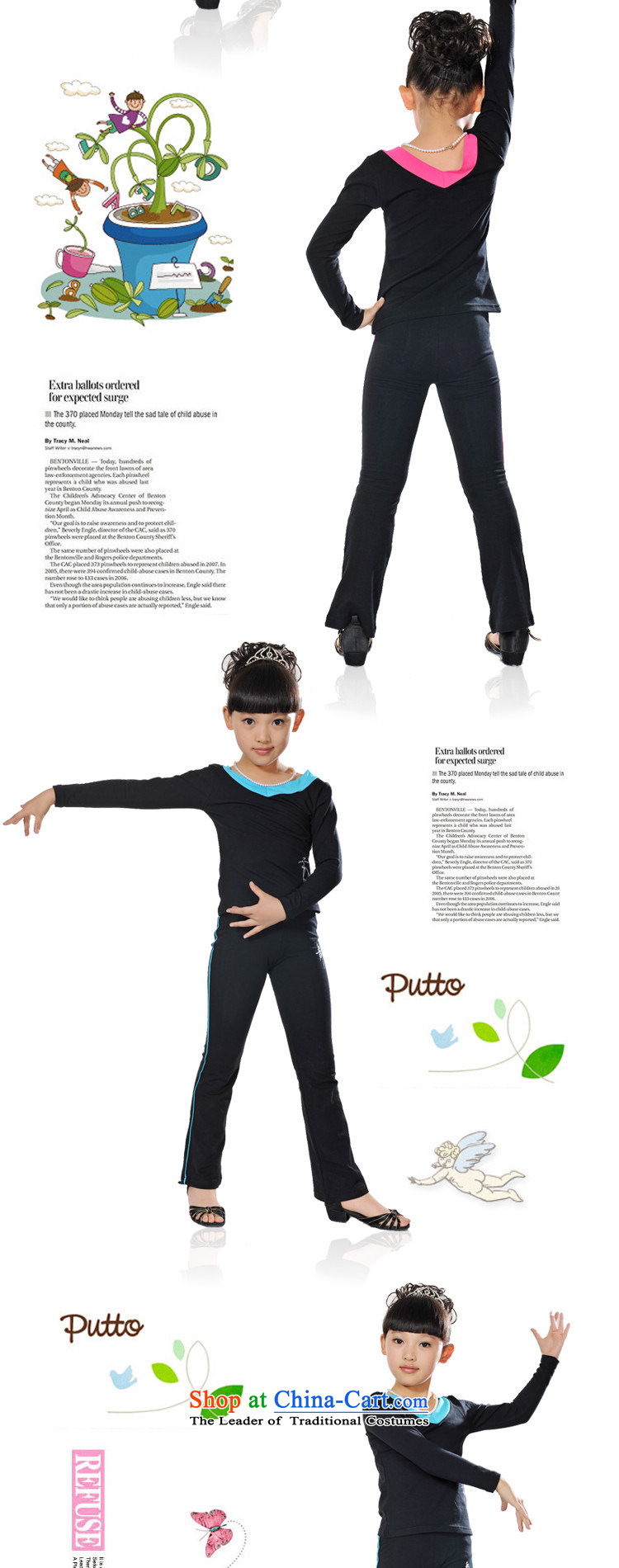 Children Dance services girls autumn and winter long-sleeved Latin services practice suits kit for children's dance wearing red coco TZ1002-0023 Girl (pure cotton lint-free, plus V-Neck) 140 pictures, prices, brand platters! The elections are supplied in the national character of distribution, so action, buy now enjoy more preferential! As soon as possible.