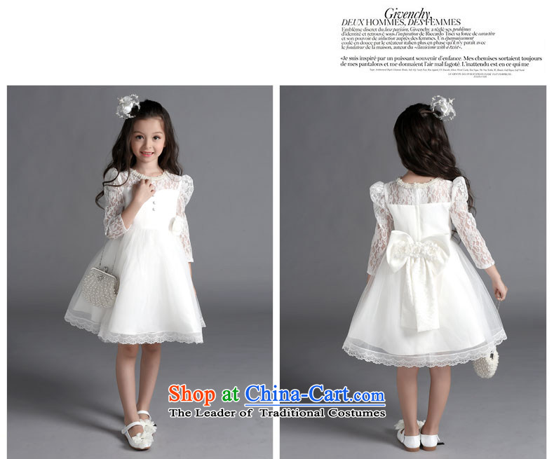 M high autumn 2015) Children Pong dress girls princess skirt wedding dress long-sleeved lace dress white wedding dress piano children will dress white 150 pictures, prices, brand platters! The elections are supplied in the national character of distribution, so action, buy now enjoy more preferential! As soon as possible.