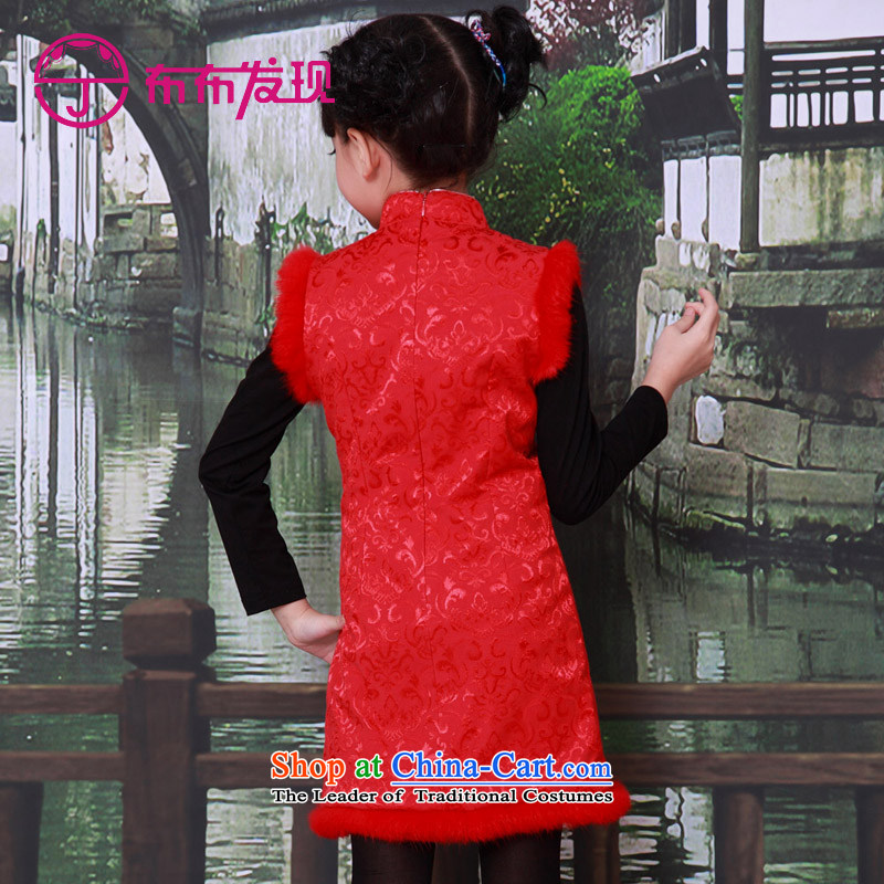 The Burkina found him 2015 Fall/Winter Collections qipao children Tang dynasty cuhk children costumes cheongsam dress with a couplet girls 140 bu-bu discovery (joydiscovery) , , , shopping on the Internet