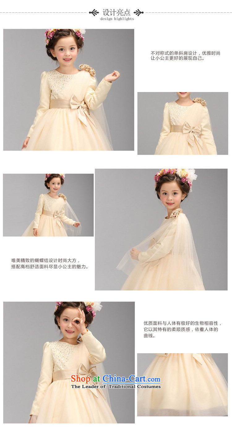 Each Ngai girls princess skirt dress skirt flower girl will dress snow white dress clothes dress Flower Girls female champagne color 150 pictures, prices, brand platters! The elections are supplied in the national character of distribution, so action, buy now enjoy more preferential! As soon as possible.