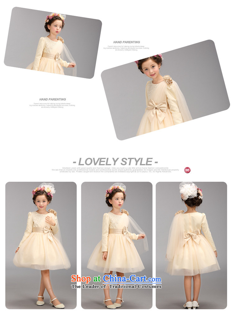 Each Ngai girls princess skirt dress skirt flower girl will dress snow white dress clothes dress Flower Girls female champagne color 150 pictures, prices, brand platters! The elections are supplied in the national character of distribution, so action, buy now enjoy more preferential! As soon as possible.