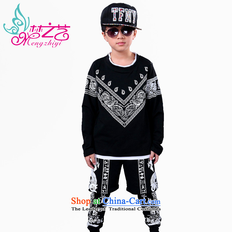 Children will jazz dance hip hop dance services boys hip hop dance on the street, serving hip-hop film costumes and girls t-shirt + pants hangtags 140-150cm, dreams for 150 arts , , , shopping on the Internet