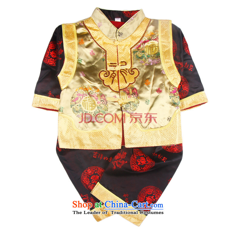 The full moon on infant reaches the age of your baby hundreds of Tang Dynasty during the spring and autumn replacing Tang dynasty children's apparel Yellow80