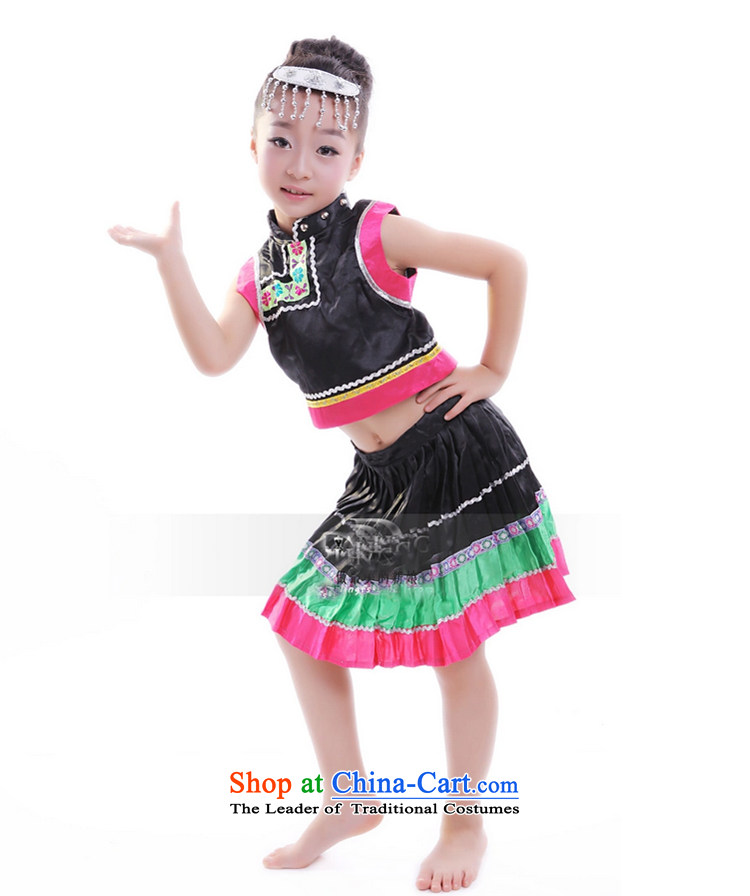Children will stage costume of Ethnic Dances Miao Yi 61 children clothing will girls black 140 pictures, prices, brand platters! The elections are supplied in the national character of distribution, so action, buy now enjoy more preferential! As soon as possible.