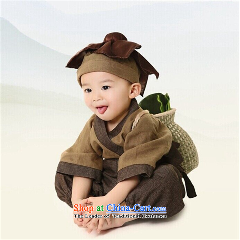 The new service small boy Neo-confucian scholar costume Han-small medicine child will children photography props clothing boy Kit 110 Crown monkey , , , shopping on the Internet