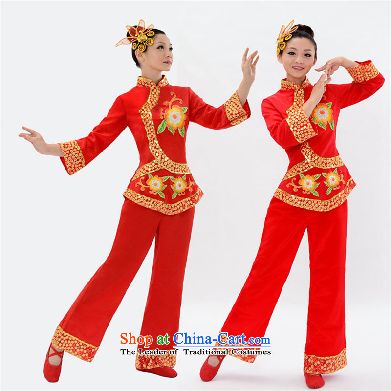Square in the Finals dance yangko serving older dance show apparel national costumes stage female costumes L picture, prices, brand platters! The elections are supplied in the national character of distribution, so action, buy now enjoy more preferential! As soon as possible.