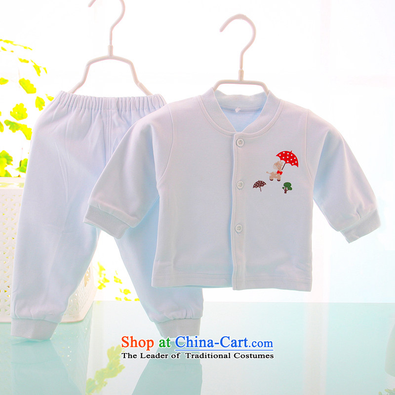 Adam Cheng Yi autumn men and women baby's rompers children underwear infant pajamas pyjama trousers two kits blue?66cm