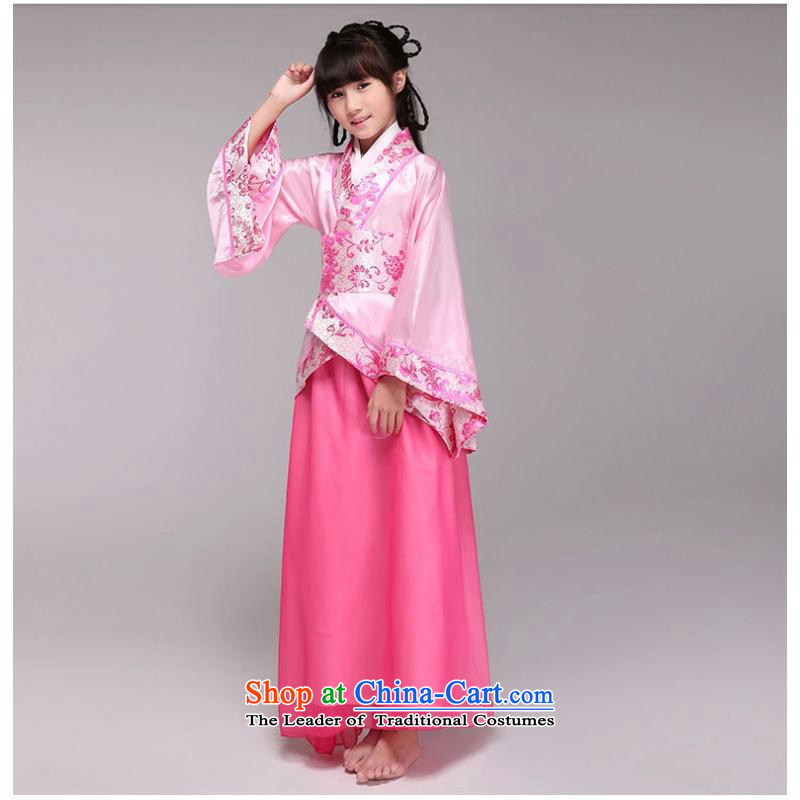 The new children's classical performances Han-Photographic Dress seven fairy boy princess skirt guzheng will B 140 Blue with Dell Online shopping has been pressed.