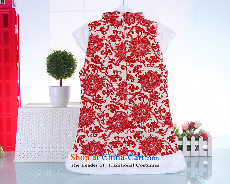Children Winter Female Tang Gown cheongsam dress cotton 2-3-4-year-old female babies vest skirt New Year Service 110 pictures, price red, brand platters! The elections are supplied in the national character of distribution, so action, buy now enjoy more preferential! As soon as possible.
