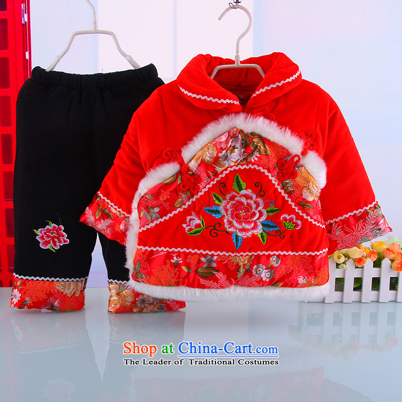 Autumn and winter girls Tang dynasty baby coat jacket kit infant age-old photographs services services hundreds to dress red 90, small and Dodo xiaotuduoduo) , , , shopping on the Internet