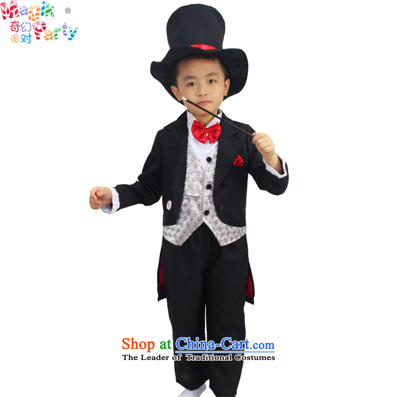 Fantasy Halloween costume party Boys School will dress birthday gift masquerade small magician costumes 105cm3-4 magician code of small fantasy party (magikparty) , , , shopping on the Internet