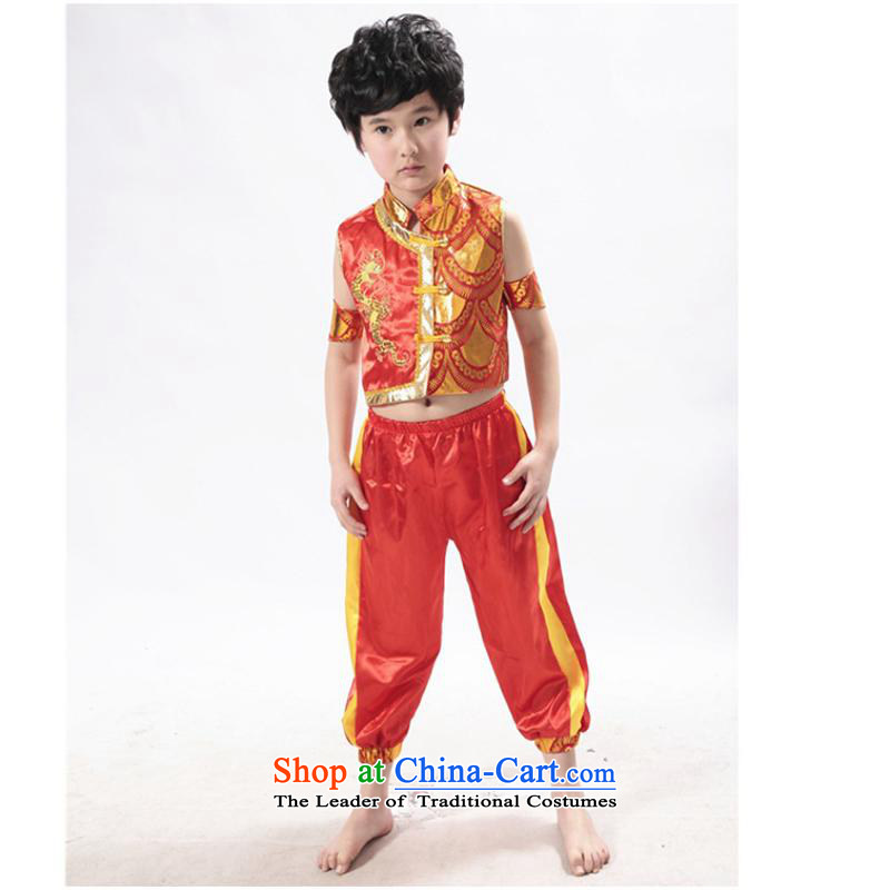 Children on chip martial arts service stamp Jackie Chan's kung fu kit kit for boys and girls martial arts performance service pack Yellow 150cm, Kung Fu Jie (rvie. and shopping on the Internet has been pressed.)