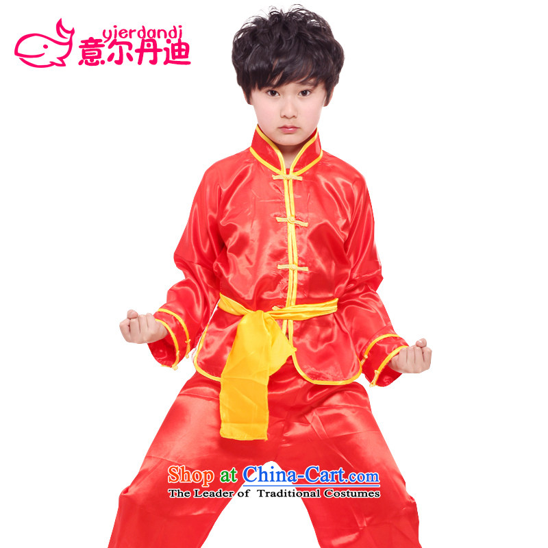 Dandi Children's intention to exercise clothing martial arts performances services for boys and girls will long-sleeved costumes and Kung Fu Tai Chi services services of Chinese kung fu red 170, meaning, the wearing of Dundee (yierdandi) , , , shopping on