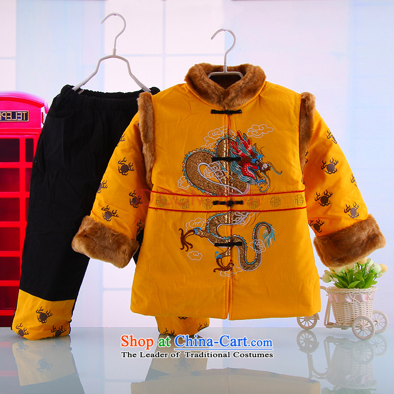 Winter clothing new boys Double Dragon pattern New Year's rompers children Tang Dynasty Baby package 1-7 years red 110, a point and shopping on the Internet has been pressed.
