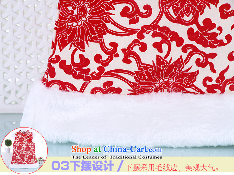 Children Winter Female Tang Gown cheongsam dress cotton 2-3-4-year-old female babies vest skirt New Year 123333 Services 110 pictures, price red, brand platters! The elections are supplied in the national character of distribution, so action, buy now enjoy more preferential! As soon as possible.