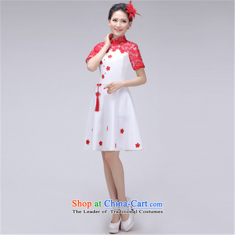 Adult porcelain chorus girl will long skirt guzheng erhu performers civil music service long skirt red long M, men and women Crown monkey , , , shopping on the Internet