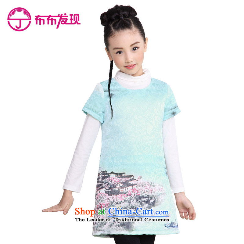 The Burkina found 2015 children's wear girls qipao cotton waffle robes children folder skirt CUHK child Tang dynasty China wind girls dresses thick 34505490 light blue pre-sale , of the 160 code found JOY DISCOVERY) , , , (shopping on the Internet