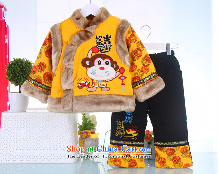 Infant and child Tang dynasty winter clothing boy Tang Kit installed add-thick robe baby years new year's Spring Festival dress yellow 120 pictures, prices, brand platters! The elections are supplied in the national character of distribution, so action, buy now enjoy more preferential! As soon as possible.