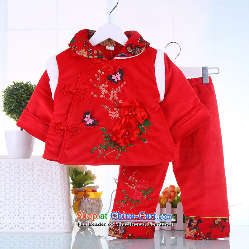 Tang Dynasty children girls under the age of your baby with infant cotton year kit goodies children's wear women's red 80, small and Dodo xiaotuduoduo) , , , shopping on the Internet