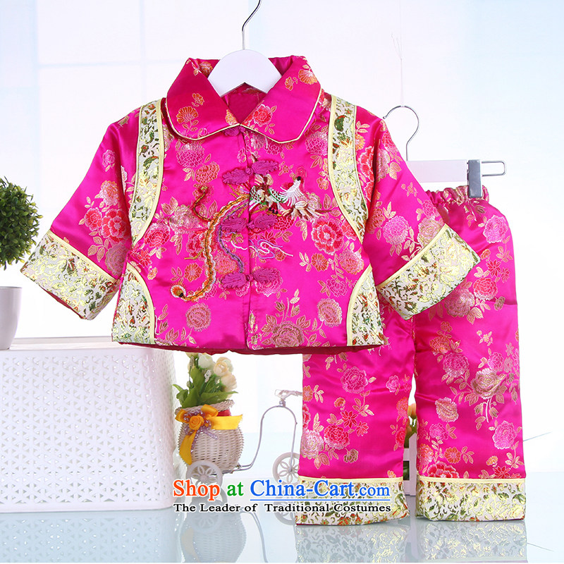 Tang dynasty dress female children's wear two kits baby during the spring and autumn the new baby is one month old age 100 days of the New year red 90, small and service Dodo xiaotuduoduo) , , , shopping on the Internet