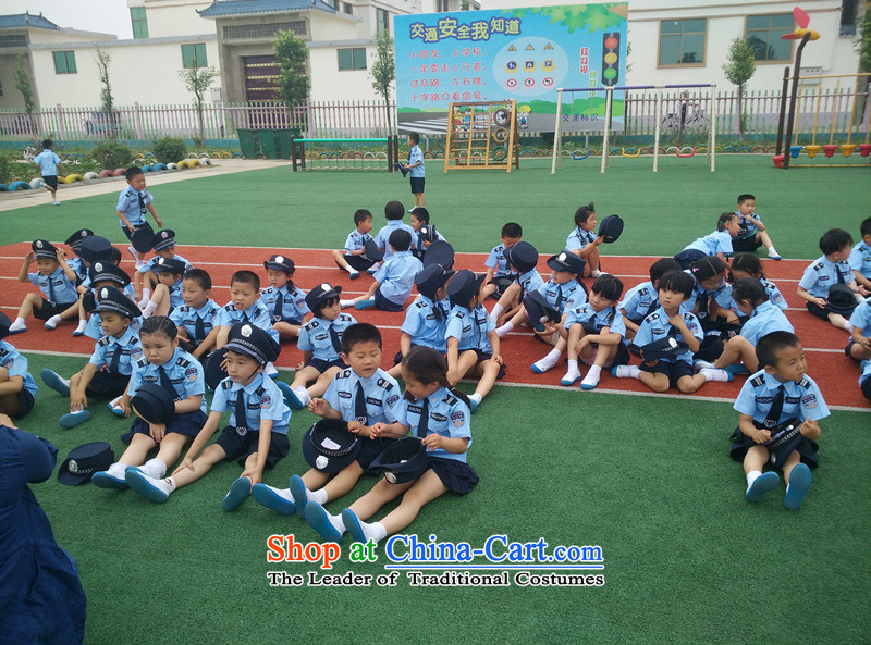 The new police uniform uniform kindergarten children for boys and girls to show small police uniforms wearing the uniform of the police performance of small children long-sleeved men 6 piece 120 height picture, prices, brand platters! The elections are supplied in the national character of distribution, so action, buy now enjoy more preferential! As soon as possible.