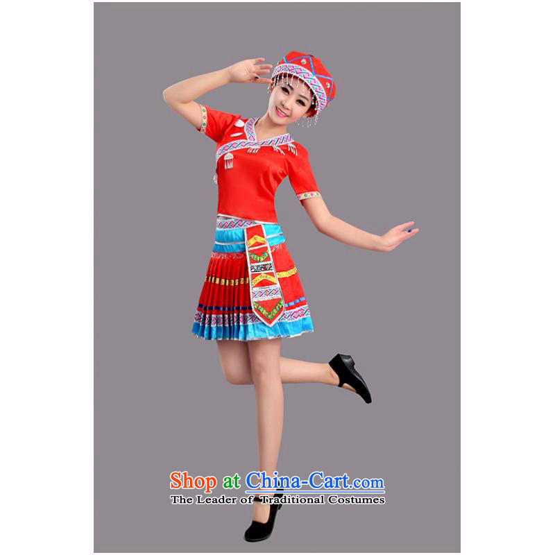 2015 New Hmong minority will serve dance Tujia dance performances of the Yi-Mounting Skirt services involved and S, red (rvie.) , , , shopping on the Internet