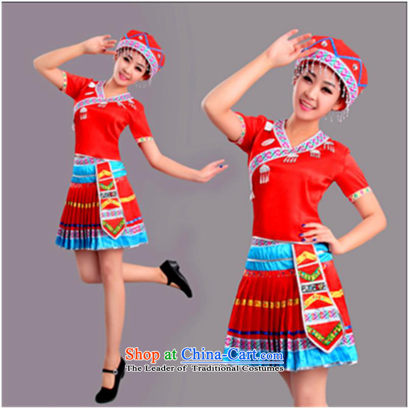 2015 New Hmong minority will serve dance Tujia dance performances of the Yi-Mounting Skirt services involved and S, red (rvie.) , , , shopping on the Internet