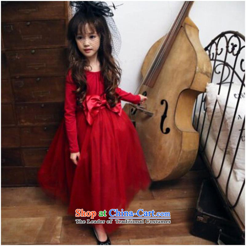 The girl child princess dresses autumn 2015 new children's wear, CUHK child dress children long-sleeved skirt purple 120cm, and Jie (rvie.) , , , shopping on the Internet