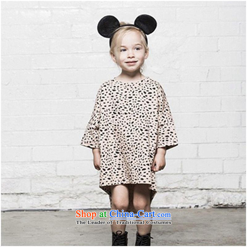2015 Autumn, foreign trade girls long-sleeved dresses western style leopard small and medium-sized child skirt A202 80-110cm/ Leopard 4 piece on the one hand, in accordance with the (leyier) , , , shopping on the Internet