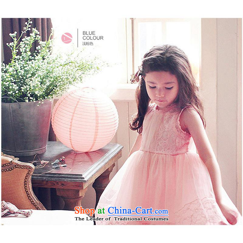 2015 new girls dresses Foreign Trade Korean summer bon bon skirt lei mesh yarn princess skirt pink?100cm-140cm_1 hand 5