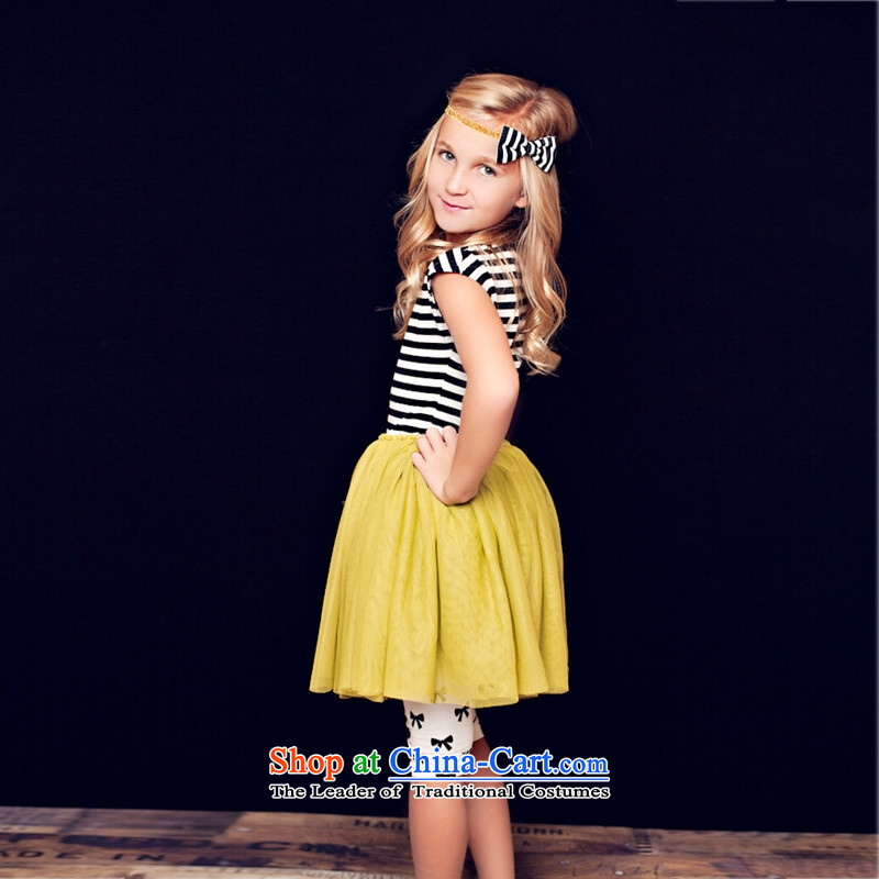 The summer and autumn of 2015 the new Korean horizontal streaks or bands gauze dresses girls' skirts gray 100cm-140cm/1 princess hand 5 pictures, prices, brand platters! The elections are supplied in the national character of distribution, so action, buy now enjoy more preferential! As soon as possible.