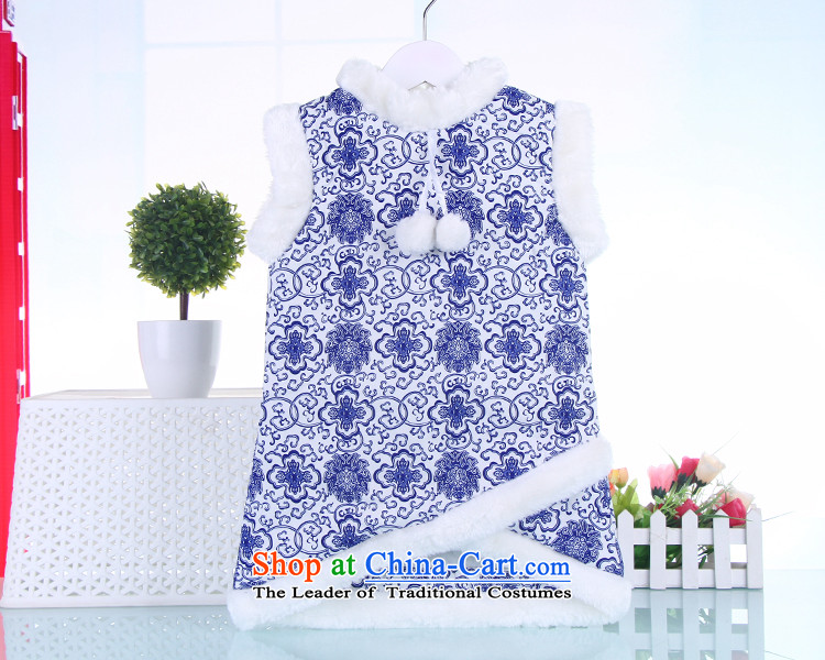 Tang Dynasty child winter clothing girls new year with your baby Tang dynasty infant children's wear thick blue skirt 110 pictures, prices, brand platters! The elections are supplied in the national character of distribution, so action, buy now enjoy more preferential! As soon as possible.