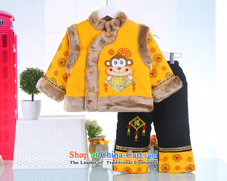 Tang Dynasty children kit female babies, cotton winter clothing new year-old baby girl children's wear dress winter 2-3-4-5 Yellow 90-year-old pictures, prices, brand platters! The elections are supplied in the national character of distribution, so action, buy now enjoy more preferential! As soon as possible.