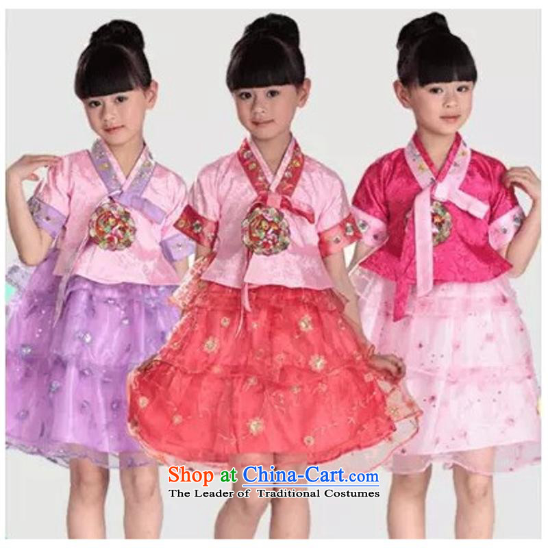 Children 61 performances services minority chima chogori Shao Er stage performances serving girls serving Hanbok dress code 6 dance purple 100-110cm suitable for the left and right in accordance with the (leyier) , , , shopping on the Internet