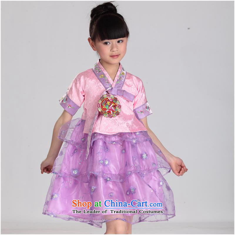 Children 61 performances services minority chima chogori Shao Er stage performances serving girls serving Hanbok dress code 6 dance purple 100-110cm suitable for the left and right in accordance with the (leyier) , , , shopping on the Internet