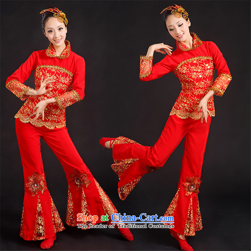 National services arena yangko janggu costumes dance fans handkerchief square long-sleeved dance will replace red crown monkey.... XXXL, shopping on the Internet