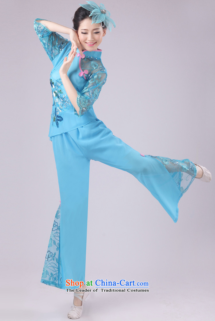 New modern dance services yangko serving classic dance folk dance will fan dance green pictures, prices, XXXXL brand platters! The elections are supplied in the national character of distribution, so action, buy now enjoy more preferential! As soon as possible.