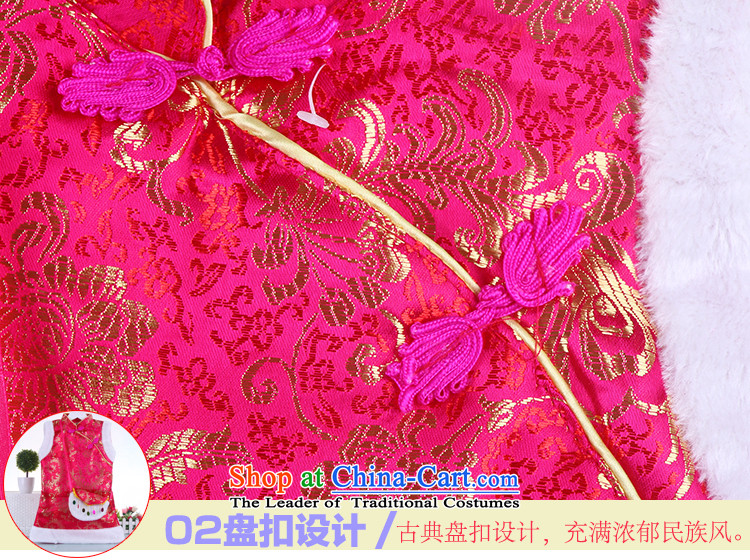 Tang Dynasty children by the year 2015 with the new year of autumn and winter clothes national costumes girls clip cotton robe cheongsam dress rose 110 pictures, prices, brand platters! The elections are supplied in the national character of distribution, so action, buy now enjoy more preferential! As soon as possible.