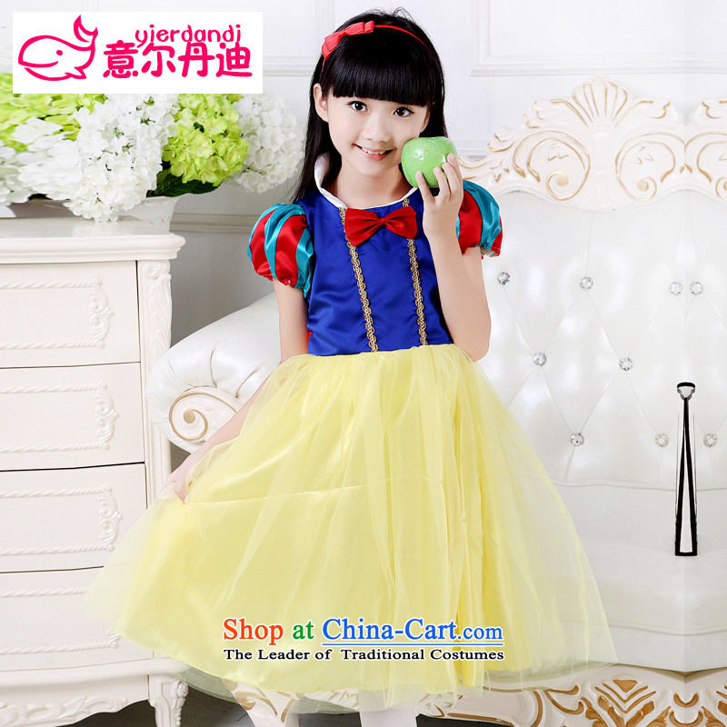 The girl child Snow White Dress Halloween children's clothing summer Flower Girls dress Cinderella will fall evening dresses picture color 120-130 to Dell dandi yierdandi () , , , shopping on the Internet