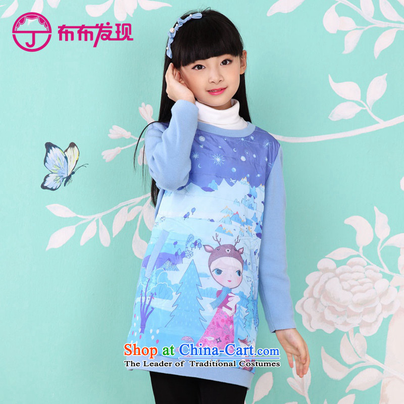 The Burkina found 2015 children's wear girls qipao cheongsam dress child CUHK short-sleeved Tang dynasty China wind-thick cotton, dresses folder will light blue 160 yards, 34509227, discovery (JOY DISCOVERY shopping on the Internet has been pressed.)
