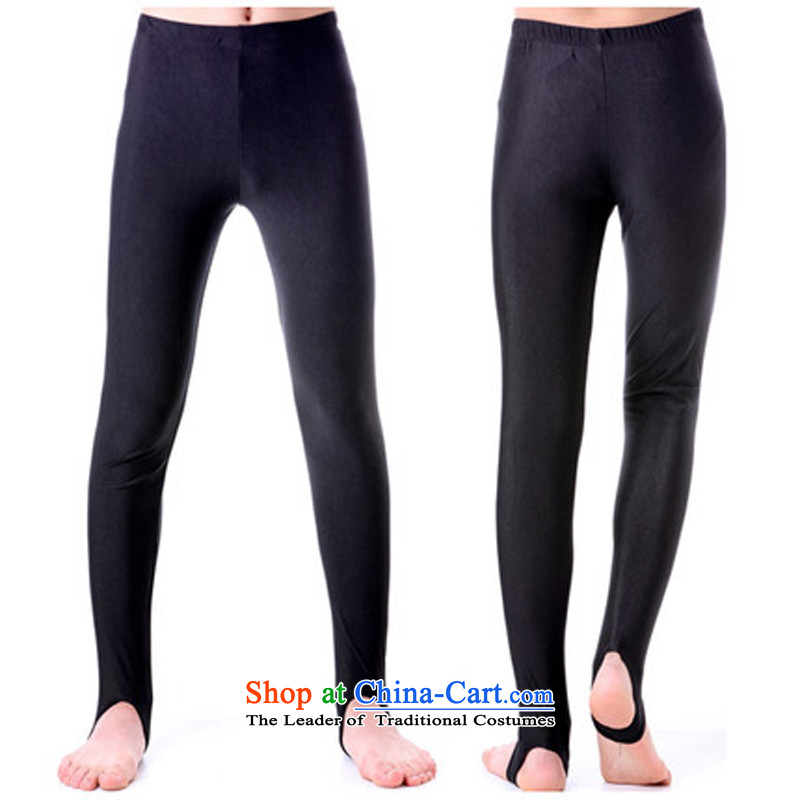 Adjustable leather black and white trousers spa package children depress foot tight trousers trousers gymnastics practice dancing ballet form trousers press black?110cm, suitable for 110 to 120