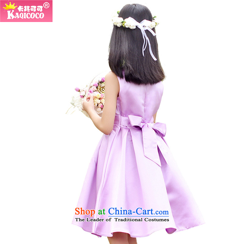 2015 new summer children's wear card its cocoa girls dress skirt little princess vest skirt Korean Flower Girls skirts 92823- purple # 120-130 card its cocoa (KAQICOCO) , , , shopping on the Internet