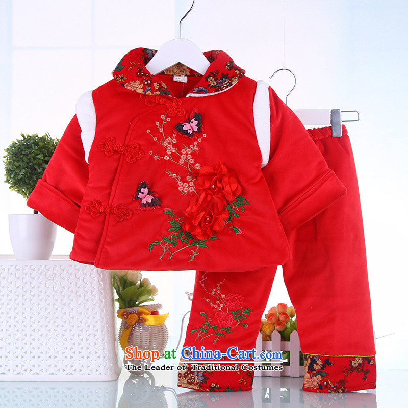 Tang Dynasty children girls under the age of your baby with infant cotton year kit goodies children's wear women's red 66, small and Dodo xiaotuduoduo) , , , shopping on the Internet